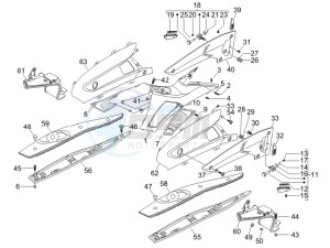 Nexus 500 SP e3 drawing Central cover - Footrests