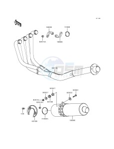 ZX 750 J [NINJA ZX-7] (J1-J2) [NINJA ZX-7] drawing MUFFLER