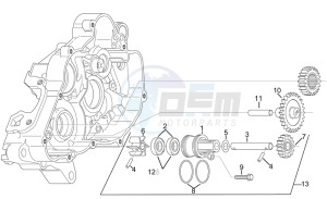 RX 125 (eng. 122cc) drawing Water pump assy