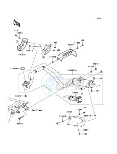 KLX110 KLX110CBF EU drawing Muffler(s)