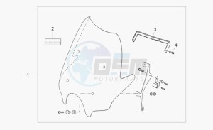 Breva 750 IE IE drawing Touring windscreen