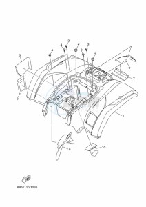 YFM450FWB YFM45KDHK (BJ5C) drawing REAR FENDER