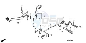 CBR125RWA UK - (E / BLA) drawing PEDAL