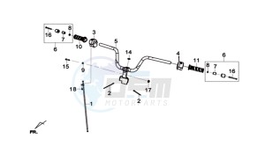 CRUISYM 125I ABS (L8 L9) EU EURO4 drawing STEERING HANDLE COMP