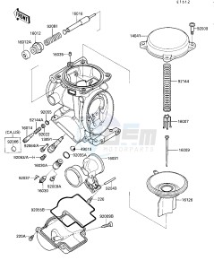 ZX 1000 B [NINJA ZX-10] (B3) [NINJA ZX-10] drawing CARBURETOR PARTS