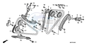 XL1000V9 Europe Direct - (ED) drawing CAM CHAIN/TENSIONER