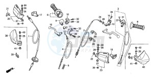 XR80R drawing HANDLE LEVER/SWITCH/CABLE