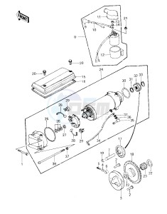 KZ 650 F (F1) drawing STARTER MOTOR_STARTER CLUTCH