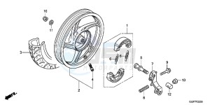 NSC50E Vision 50 - NSC50E UK - (E) drawing 30 REAR WHEEL