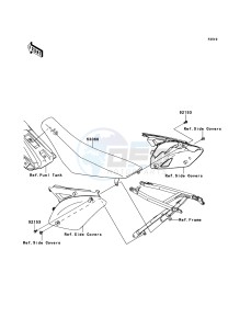 KX450F KX450E9F EU drawing Seat