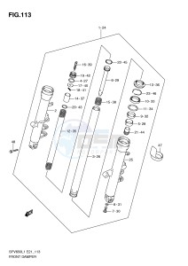 SFV650 (E21) Gladius drawing FRONT DAMPER (SFV650UL1 E24)