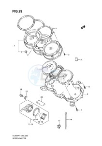 DL 650 V-STROM EU-UK drawing SPEEDOMETER