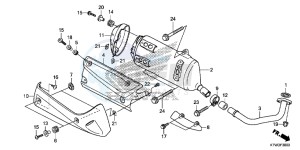 SH300AE SH300AE UK - (E) drawing EXHAUST MUFFLER