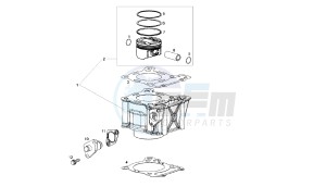 SENDA DRD MOTARD - 125 CC drawing CYLINDER - PISTON