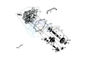 FIDDLE III 125 drawing CRANKCASE - DRIVE SHAFT