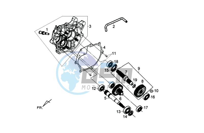 CRANKCASE - DRIVE SHAFT