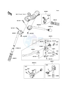 NINJA ZX-10R ZX1000E8F FR GB XX (EU ME A(FRICA) drawing Handlebar