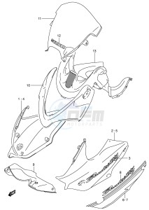 GSF1200 (E2) Bandit drawing COWLING BODY (GSF1200SK5 SZK5)