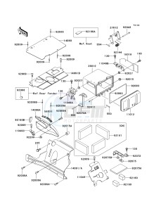 KVF 400 C [PRAIRIE 400 4X4] (C1-C4) [PRAIRIE 400 4X4] drawing BATTERY CASE