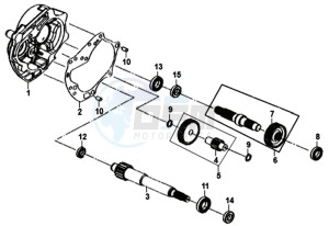 ALLO 50 45KMH (L8 L9) EU EURO4 drawing DRIVESHAFTS