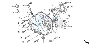 CBR125RS drawing RIGHT CRANKCASE COVER