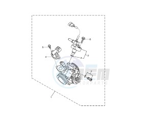 YBR 250 drawing THROTTLE BODY