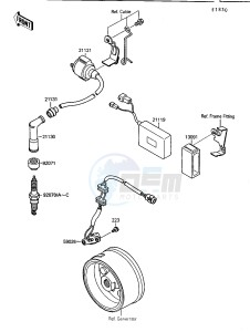 KSF 250 A [MOJAVE 250] (A8-A9) [MOJAVE 250] drawing IGNITION SYSTEM