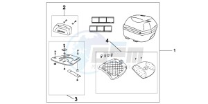 SH150 125 drawing TOP BOX 35L PETROL BLUE METALLIC