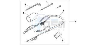 NC700SC drawing KIT,GRIP HEATER A