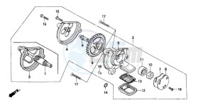 CB250 NIGHTHAWK drawing OIL PUMP