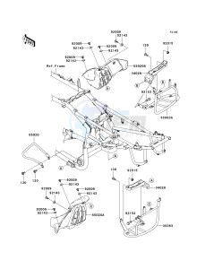 KSV 700 B [KFX 700] (B6F-B9F) B8F drawing FOOTRESTS