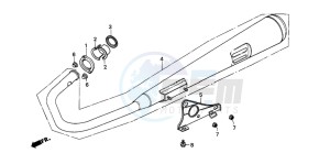 CG125 drawing EXHAUST MUFFLER