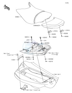 JET SKI ULTRA 310X JT1500LHF EU drawing Seat