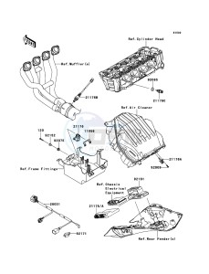 Z1000SX ABS ZX1000HBF FR GB XX (EU ME A(FRICA) drawing Fuel Injection