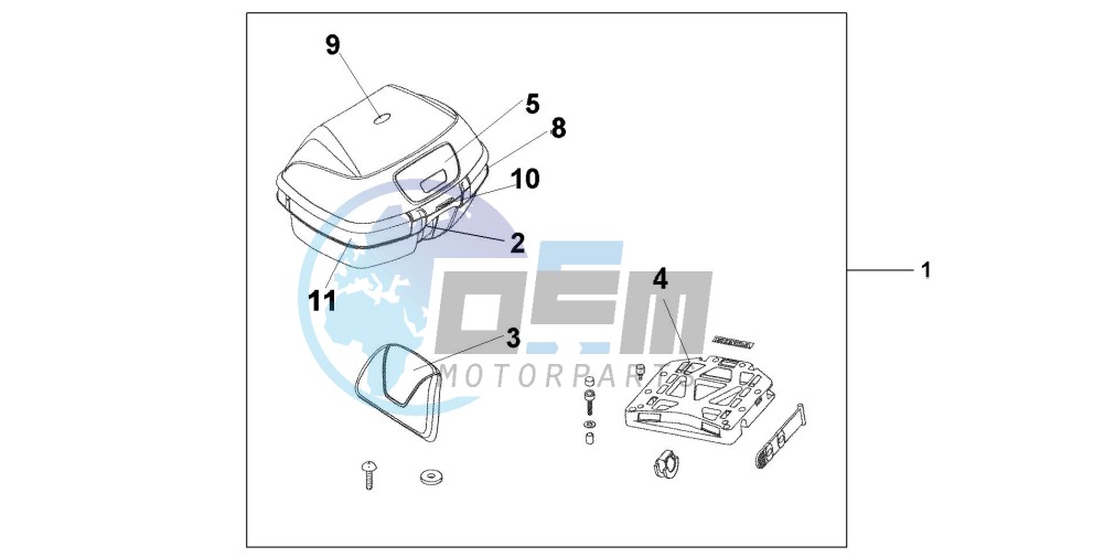 TOP BOX 45L CYNOS GREY METALLIC