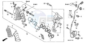 CBF1000TA UK - (E / ABS MKH) drawing R. FRONT BRAKE CALIPER (CBF1000A/T/S)