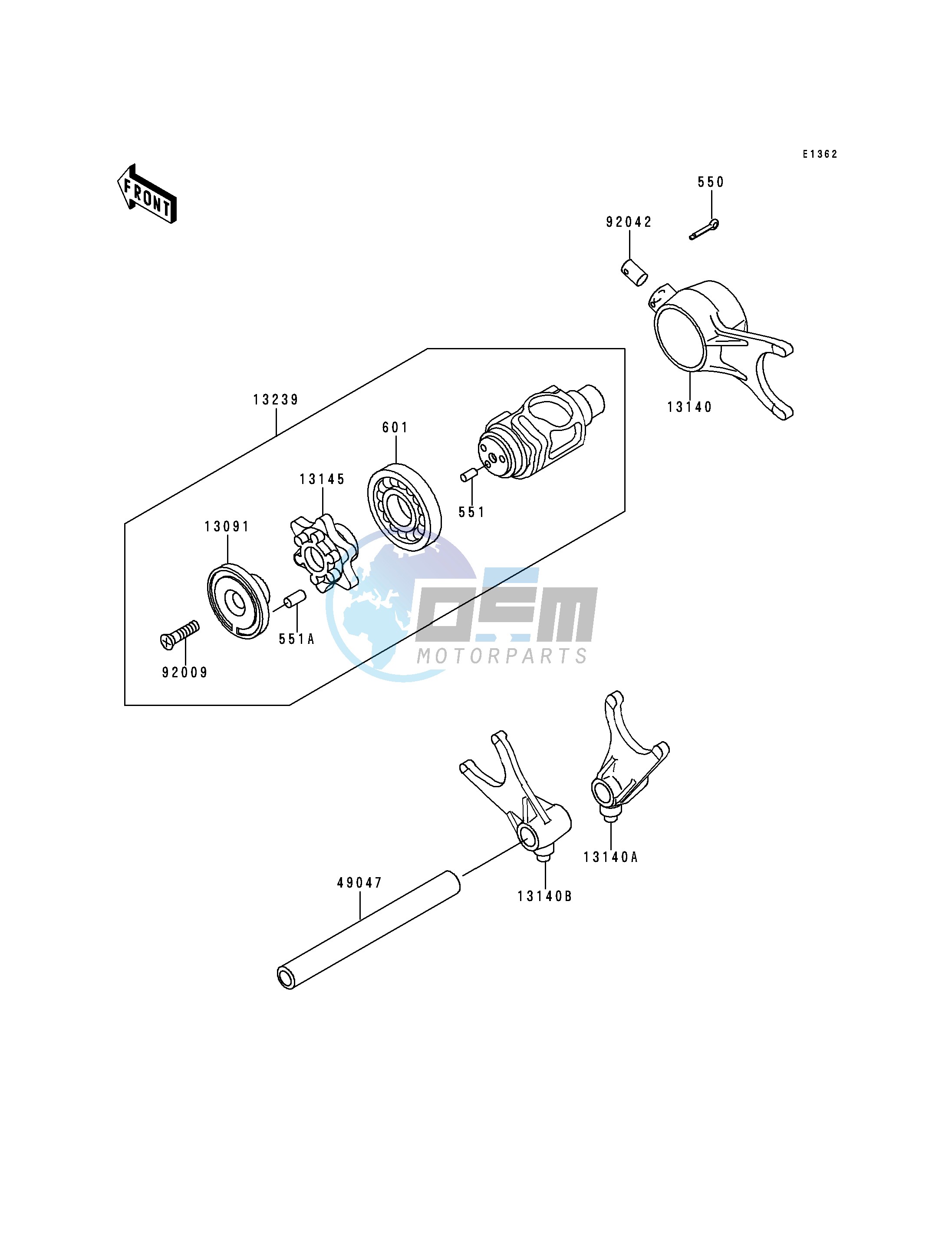 GEAR CHANGE DRUM_SHIFT FORK-- S- -