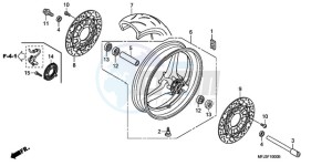 CBR600RR9 BR / MME SPC - (BR / MME SPC) drawing FRONT WHEEL