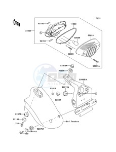 W800 EJ800ADFA GB XX (EU ME A(FRICA) drawing Taillight(s)