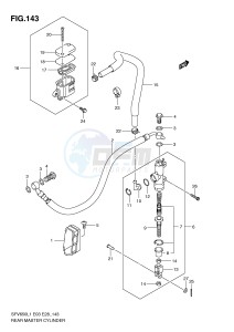 SFV650 (E3-E28) Gladius drawing REAR MASTER CYLINDER (SFV650L1 E28)