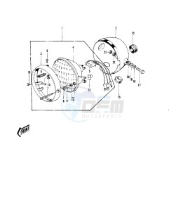 G4 TR (A-C) 100 drawing HEADLIGHT -- 70-73- -