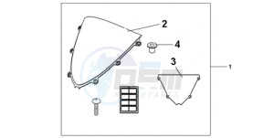 CBR1000RR9 Europe Direct - (ED / REP) drawing WINDSCREEN CLEAR