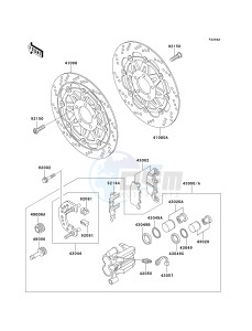 ZG 1000 A [CONCOURS] (A15-A19) [CONCOURS] drawing FRONT BRAKE-- ZG1000-A19- -