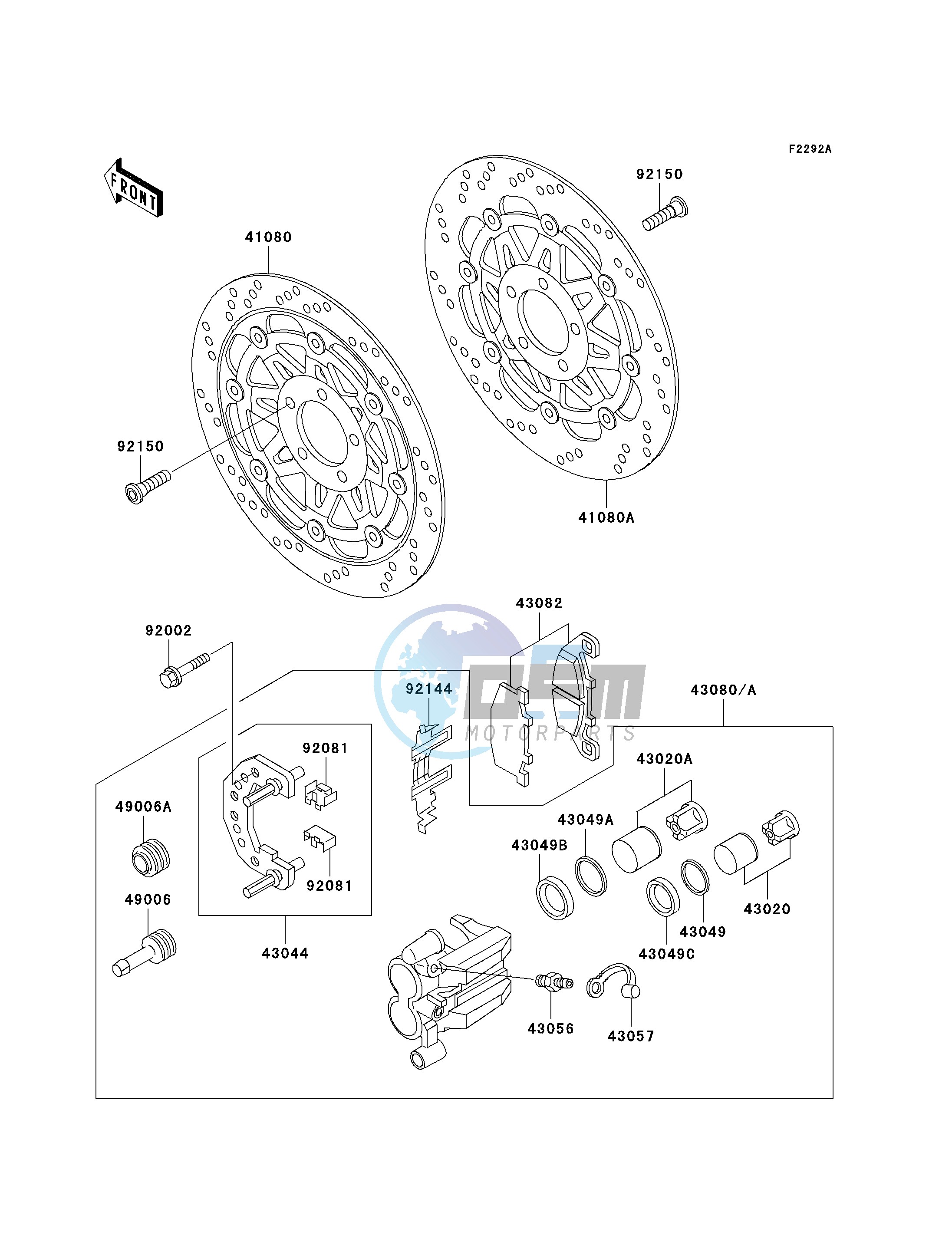 FRONT BRAKE-- ZG1000-A19- -