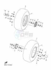 YFZ50 (BW4A) drawing FRONT WHEEL