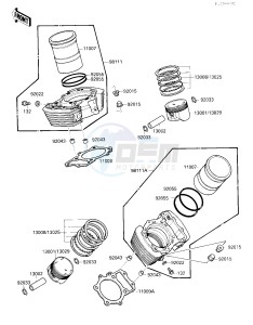 VN 1500 B [VULCAN 88 SE] (B1-B3) [VULCAN 88 SE] drawing CYLINDER_PISTON-- S- -