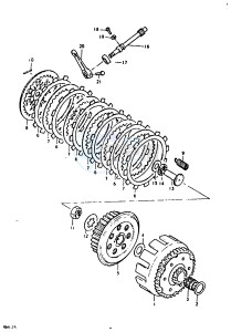 RM125 (N-T) drawing CLUTCH