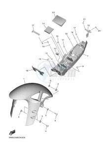 YZF600W YZF-R6 (BN6U) drawing FENDER