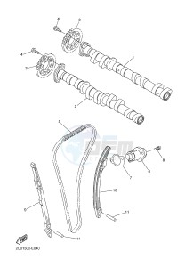 YZF-R6 600 R6 (1JSL 1JSM) drawing CAMSHAFT & CHAIN