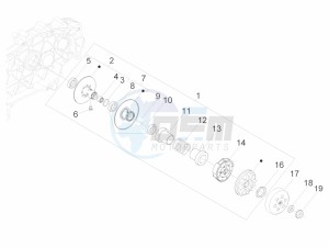 GTS 300 ie ABS (NAFTA) drawing Driven pulley